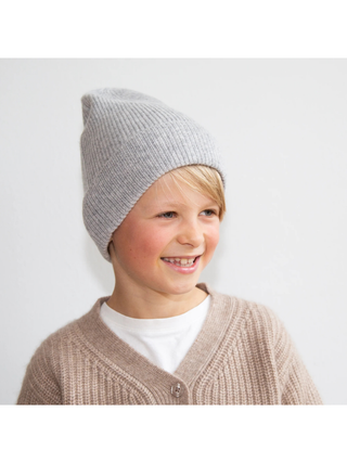 Kaschmirmütze MALU - Hellgrau Mélange