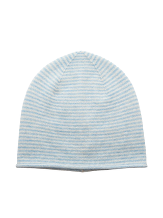Kaschmirmütze KIM MINISTRIPE - Hellblau Mélange