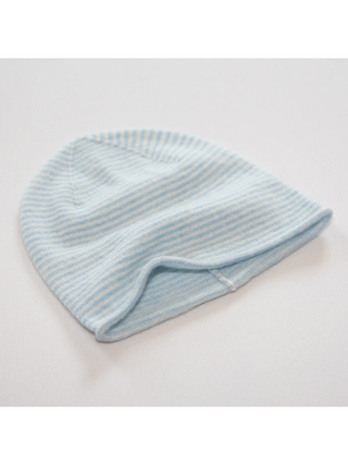 Kaschmirmütze KIM MINISTRIPE - Hellblau Mélange
