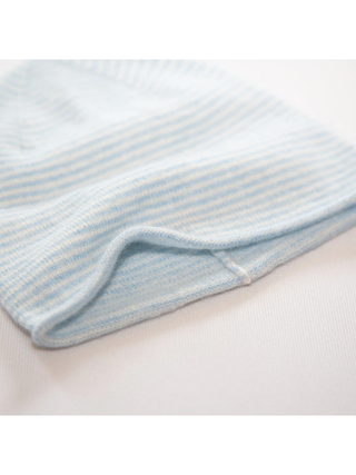 Kaschmirmütze KIM MINISTRIPE - Hellblau Mélange