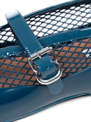 Ballerinas aus Netzstoff und Gummi