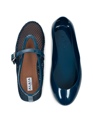 Ballerinas aus Netzstoff und Gummi