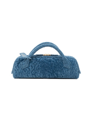Le Teckel aus geschorenem Shearling in Blau