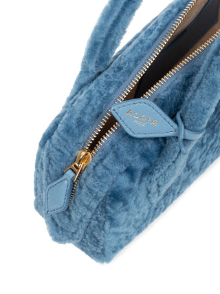 Le Teckel aus geschorenem Shearling in Blau