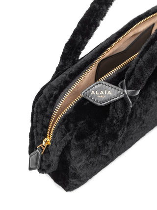 Le Teckle aus geschorenem Shearling in Schwarz