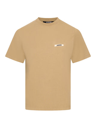Le T-Shirt Gros Grain in dunklem Beige
