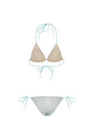 Triangle Bikini aus  Lamé-Viskose