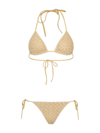 Triangle Bikini aus  Lamé-Viskose