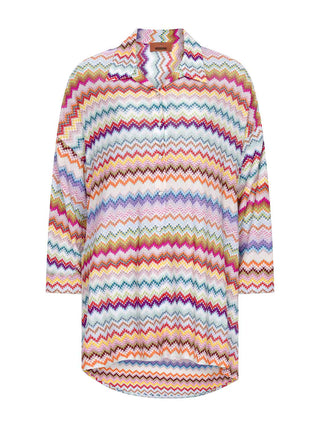 Hemdbluse mit Zick-Zack-Muster