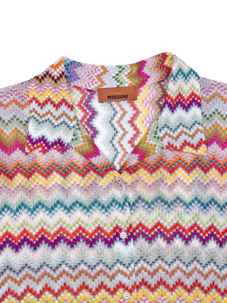 Hemdbluse mit Zick-Zack-Muster