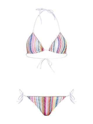 Triangle Bikini mit Zick-ZackMuster