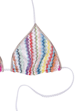 Triangle Bikini mit Zick-ZackMuster