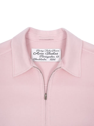 Boxy-Jacke aus Kaschmir in Baby Pink