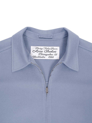 Boxy-Jacke aus Kaschmir in Dusty Blue