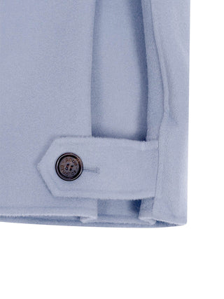 Boxy-Jacke aus Kaschmir in Dusty Blue