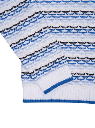 Tuck Stitch Langarm-Polo-Shirt