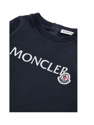 Babystrampler aus Baumwolle mit Logo Navy