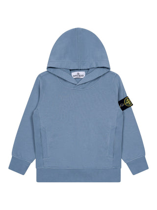 Hoodie mit Logo-Patch - Blau