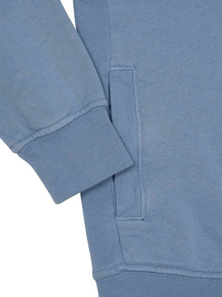 Hoodie mit Logo-Patch - Blau