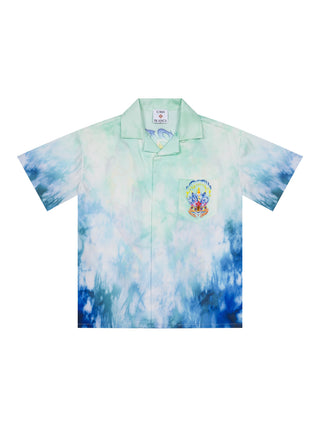 Surf Lotus Kurzarmhemd - Blau