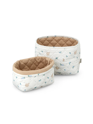 Gesteppte Aufbewahrungskörbe, 2er Set Blaubeeren