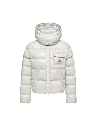 Andro kurze Daunenjacke mit Kapuze Hellgrün