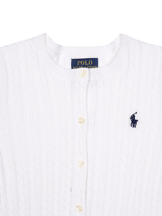 Cardigan im Zopfstrick-Design - Weiß