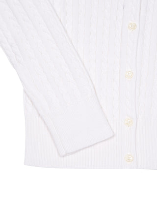 Cardigan im Zopfstrick-Design - Weiß