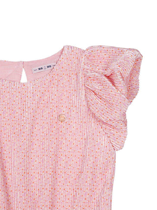 Miron Plissee Kleid - Rosa