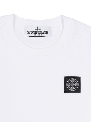 T-Shirt mit Logo-Patch - Weiß