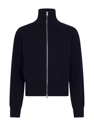 Strickjacke mit Reißverschluss n°385 in Dunkelblau