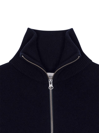 Strickjacke mit Reißverschluss n°385 in Dunkelblau