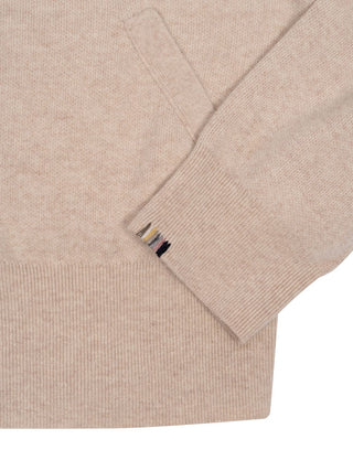 Strickjacke mit Reißverschluss n°385 in Latte