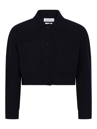 Jersey Jacke in Dunkelblau