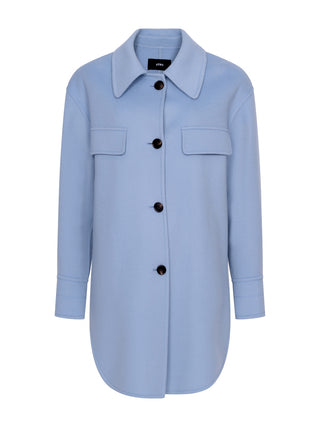 Halblanger Mantel Emma in Hellblau