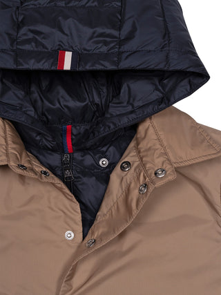 Adil wattierte Hemdjacke - Beige/Navy