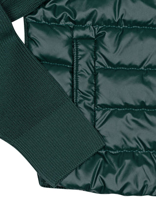 Wattierte Strickjacke aus Baumwolle - Grün