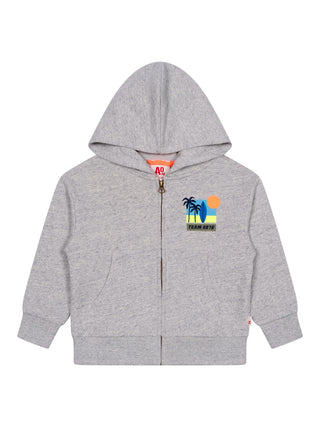 Eldo Sweatjacke mit Palmen-Motiv - Hellgrau