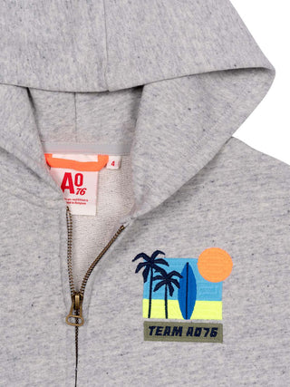 Eldo Sweatjacke mit Palmen-Motiv - Hellgrau