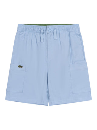 Ripstop Shorts mit Logo - Hellblau