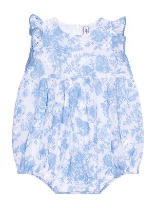 Spieler mit floralem Print - Weiß/Hellblau