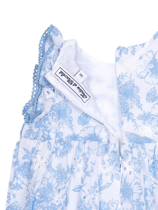 Spieler mit floralem Print - Weiß/Hellblau