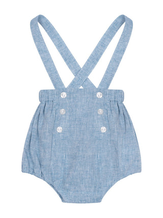 Body & Bloomer im Set - Weiß/Blau