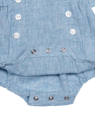 Body & Bloomer im Set - Weiß/Blau