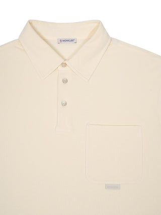 Piqué-Poloshirt aus Baumwolle mit Lederlogo