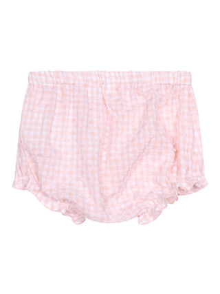 Top & Bloomer im Set mit Vichykaros und Blüten - Rosa