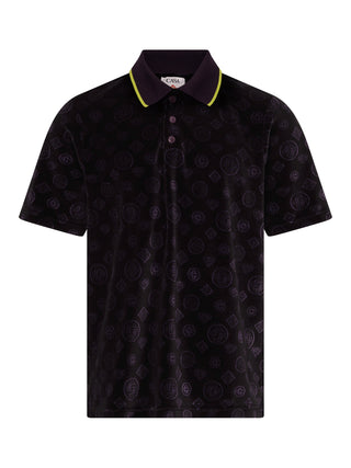 Monogram Poloshirt aus Velour