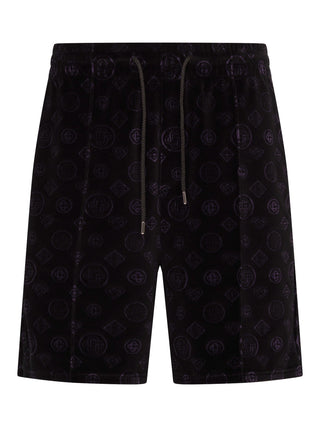 Monogram Shorts aus Velour