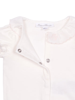 Body & Bloomer im Set mit Vichykaros und Blüten - Rosa