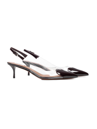 Le Coeur Slingbacks aus Lack-Lammleder 55 mm